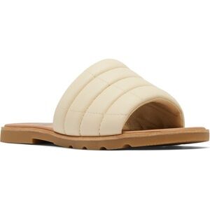 SOREL Ella III Quilted Leather Slide Sandals